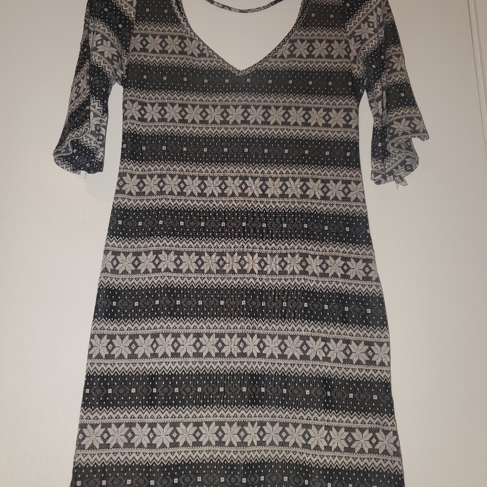 Tight black grey dress